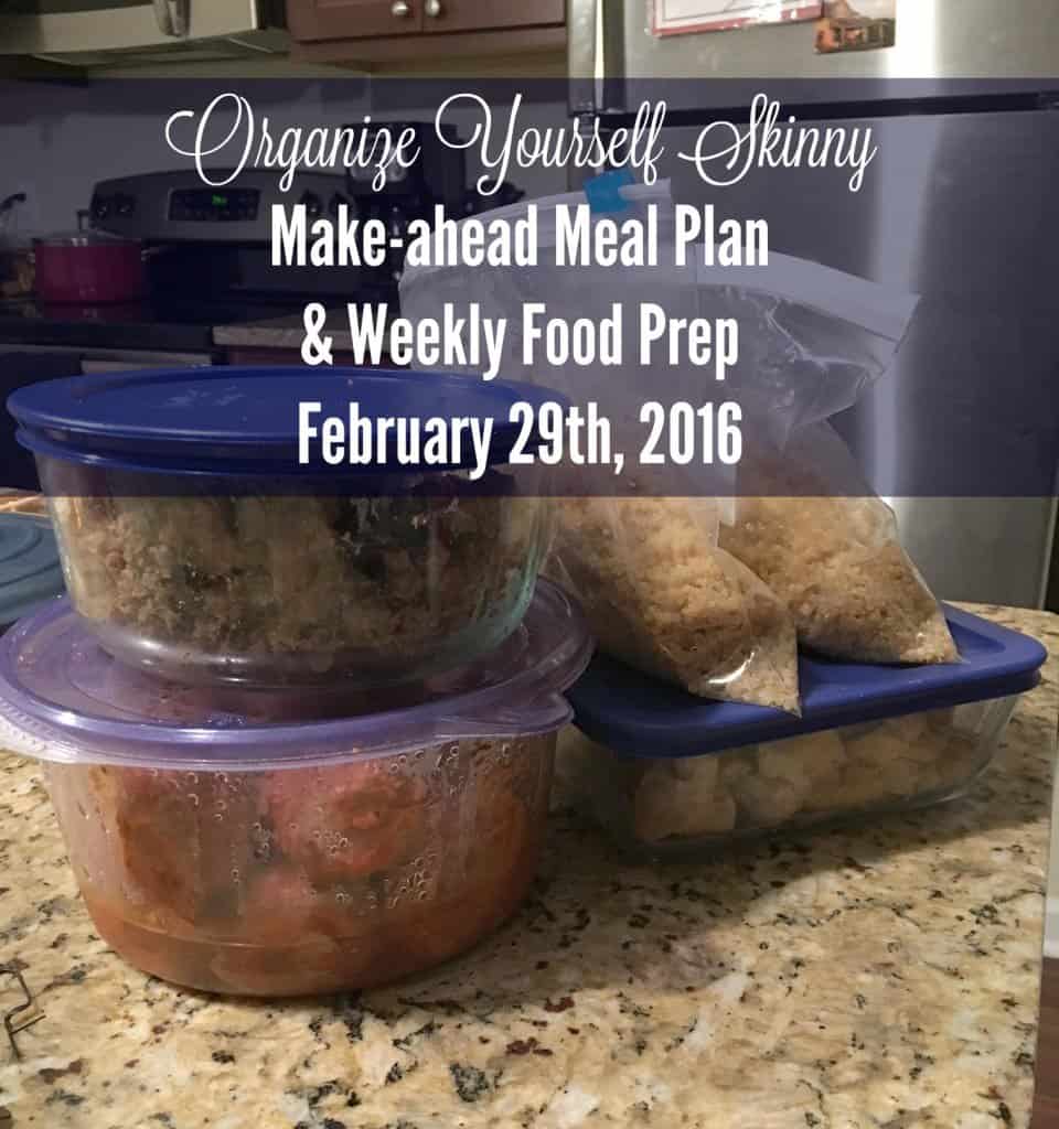 Make-ahead Meal Plan and Weekly Food Prep