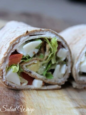 Cobb Salad Wrap. Healthy and lightened up all-american favorite