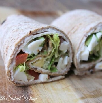 Cobb Salad Wrap. Healthy and lightened up all-american favorite