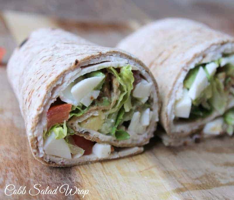 Cobb Salad Wrap. Healthy and lightened up all-american favorite