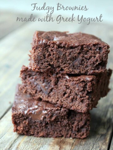 Fudgy Brownies Made With Greek Yogurt