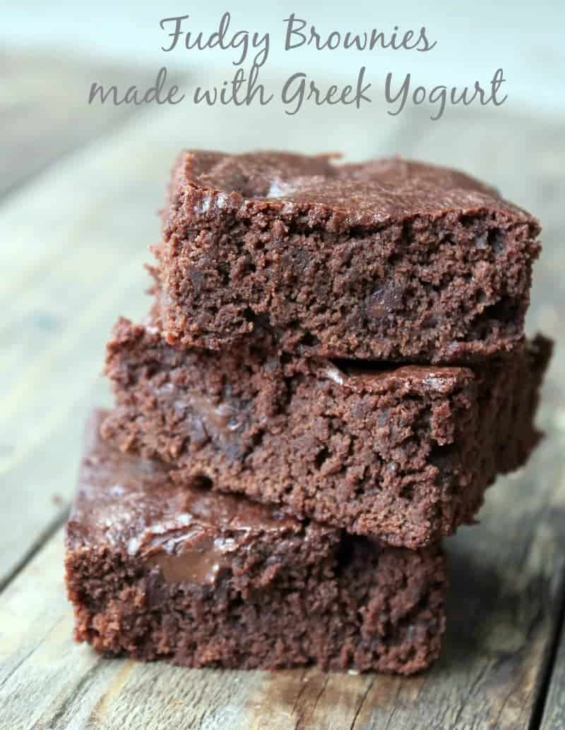 Fudgy Brownies Made With Greek Yogurt