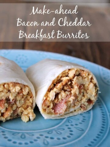 Make-ahead Bacon and Cheddar Breakfast Burrito