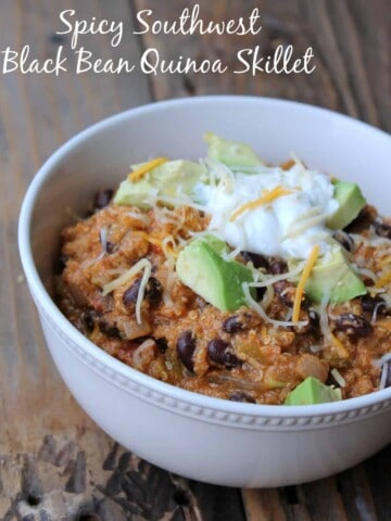 Spicy Southwest Black Bean Quinoa Skillet