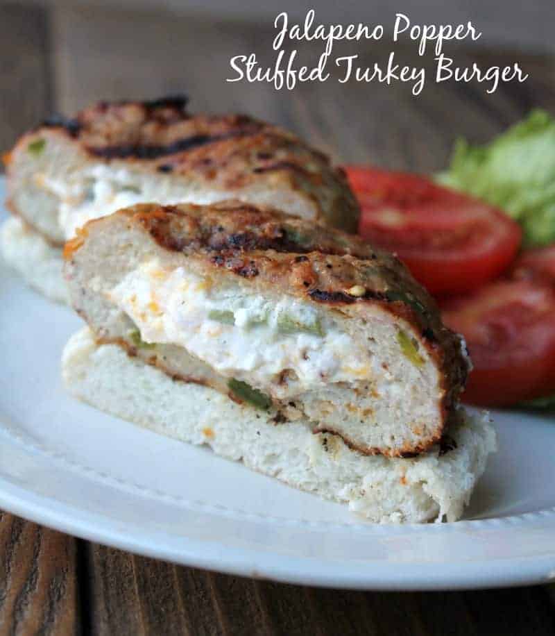 Jalapeño Popper Stuffed Turkey Burgers - Organize Yourself Skinny