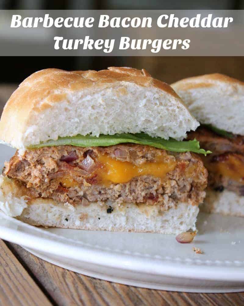 Barbecue Bacon Cheddar Turkey Burgers #JimmyDeanBacon #ad