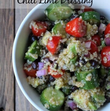 Mexican Quinoa Salad with Chili Lime Dressing