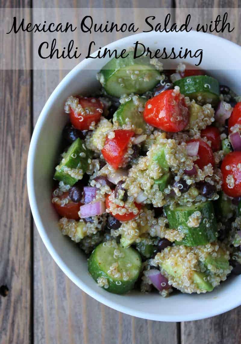 Mexican Quinoa Salad with Chili Lime Dressing