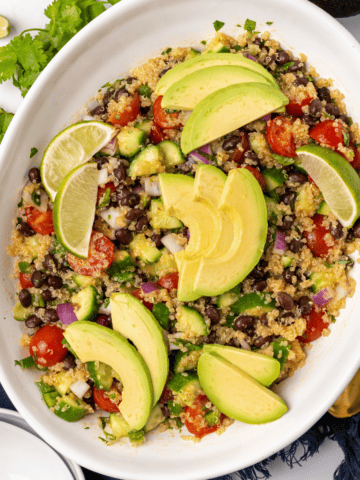 Mexican Quinoa Salad Overhead picture
