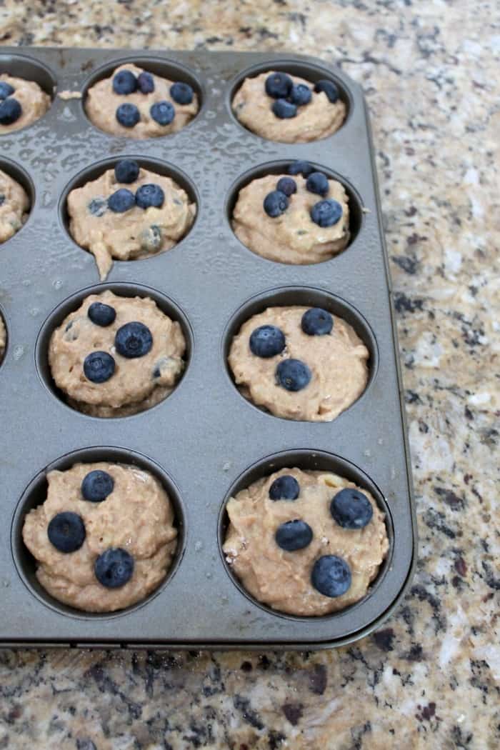 blueberry banana muffins