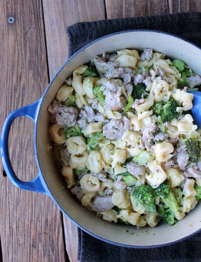Tortellini with Chicken Sausage and Broccoli