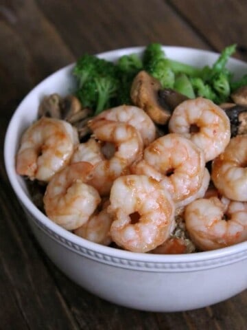 Spicy Honey Garlic Shrimp with Quinoa and Vegetables