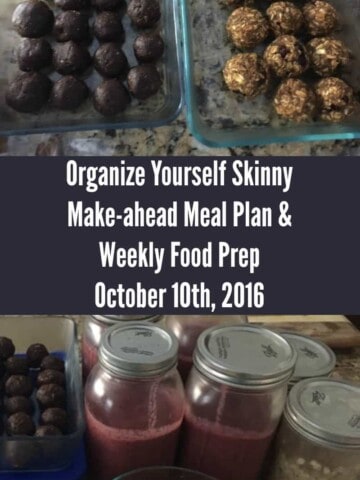 Make-ahead Meal Plan weekly Food Prep October 10th 2016
