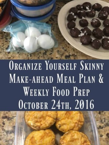 Make-ahead Meal Plan and Weekly Food Prep {October 16th, 2016}