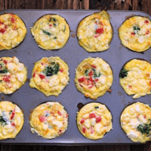 egg bites in a muffin pan