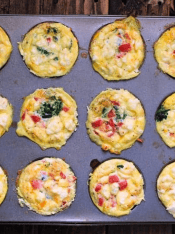 egg bites in a muffin pan