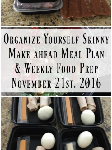 Make-ahead Meal Plan and Weekly Food Prep {November 21st, 2016}