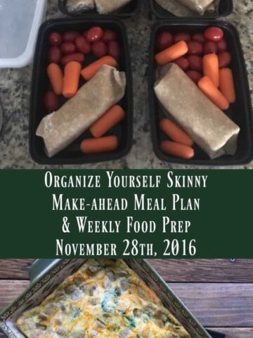Make-ahead Meal Plan and Weekly Food Prep {November 28th, 2016}