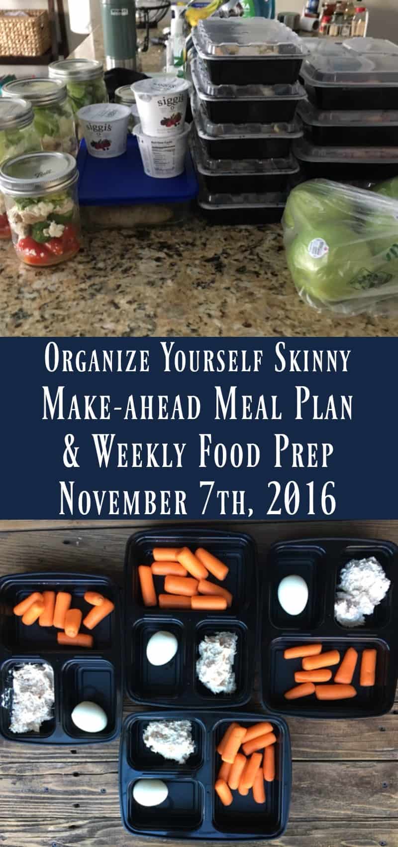 Make-ahead Meal Plan & Weekly Food Prep {November 7th, 2016}