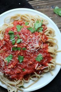 Healthy Linguine With Red Clam Sauce - Organize Yourself Skinny