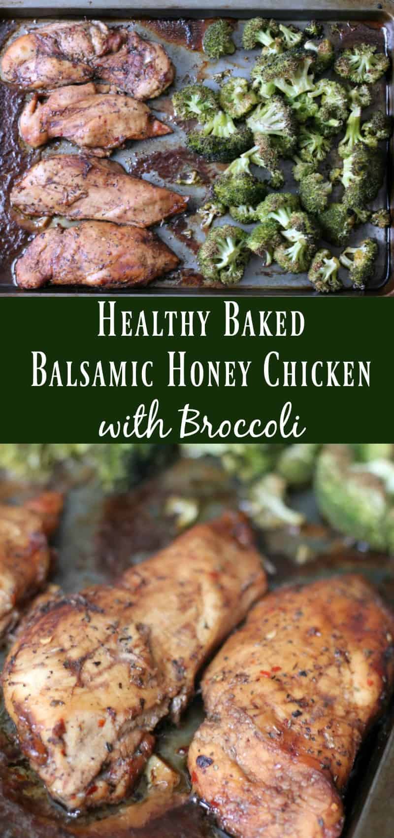 Healthy Baked Balsamic Honey Chicken with Broccoli