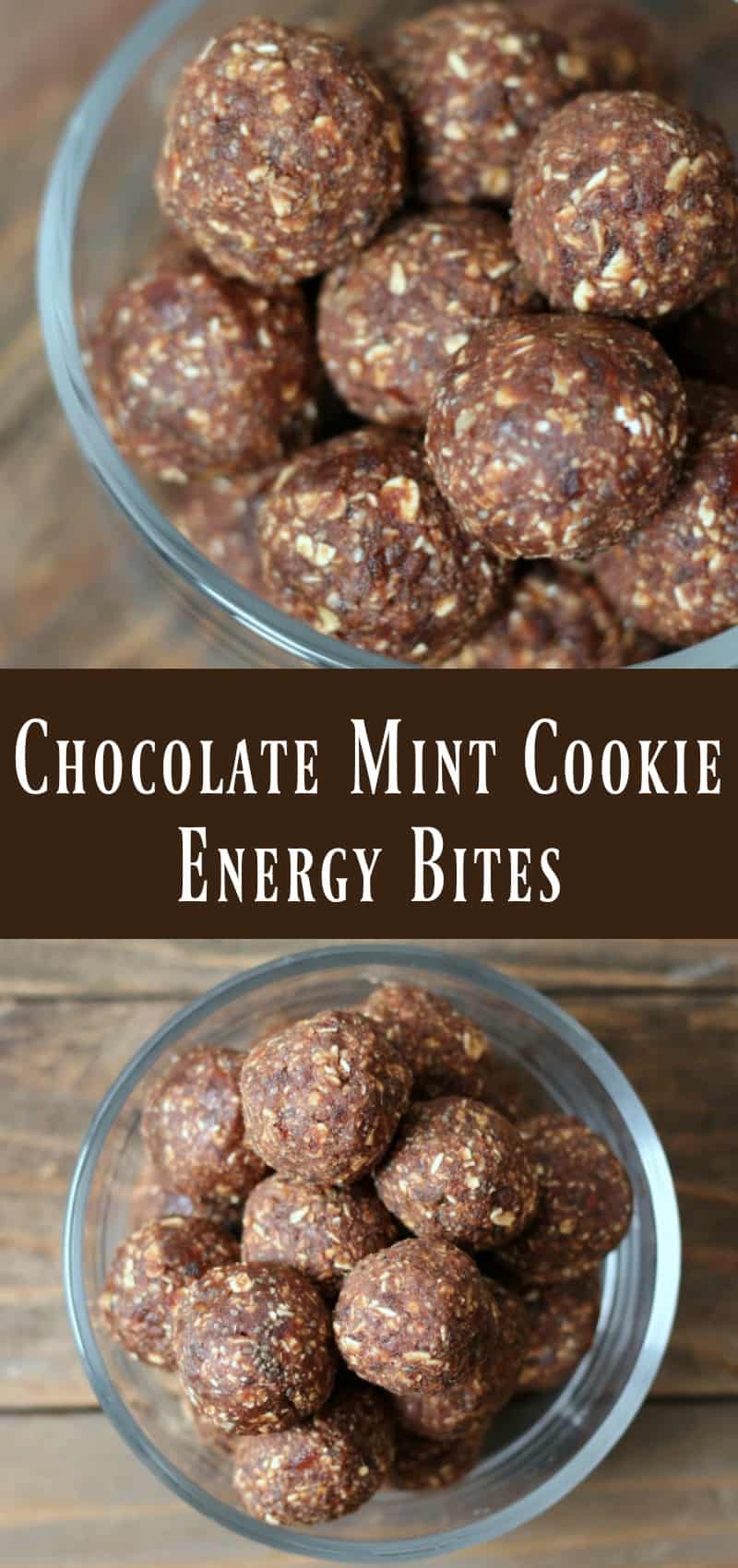 Healthy Chocolate Mint Cookie Energy Bite