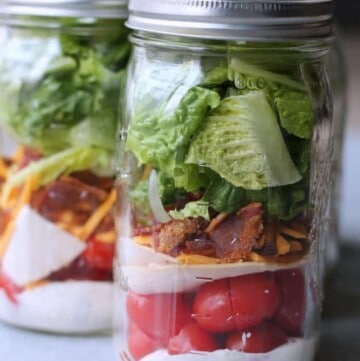 Turkey Ranch Club Mason Jar Salad