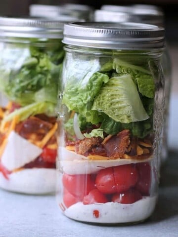 Turkey Ranch Club Mason Jar Salad