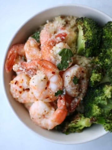 Healthy Baked Lemon Garlic Shrimp