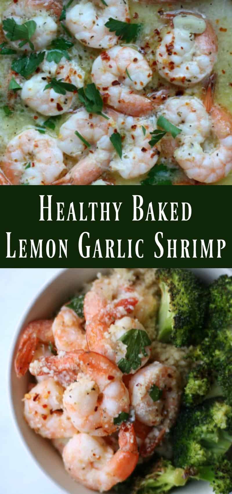 Healthy Baked Lemon Garlic Shrimp