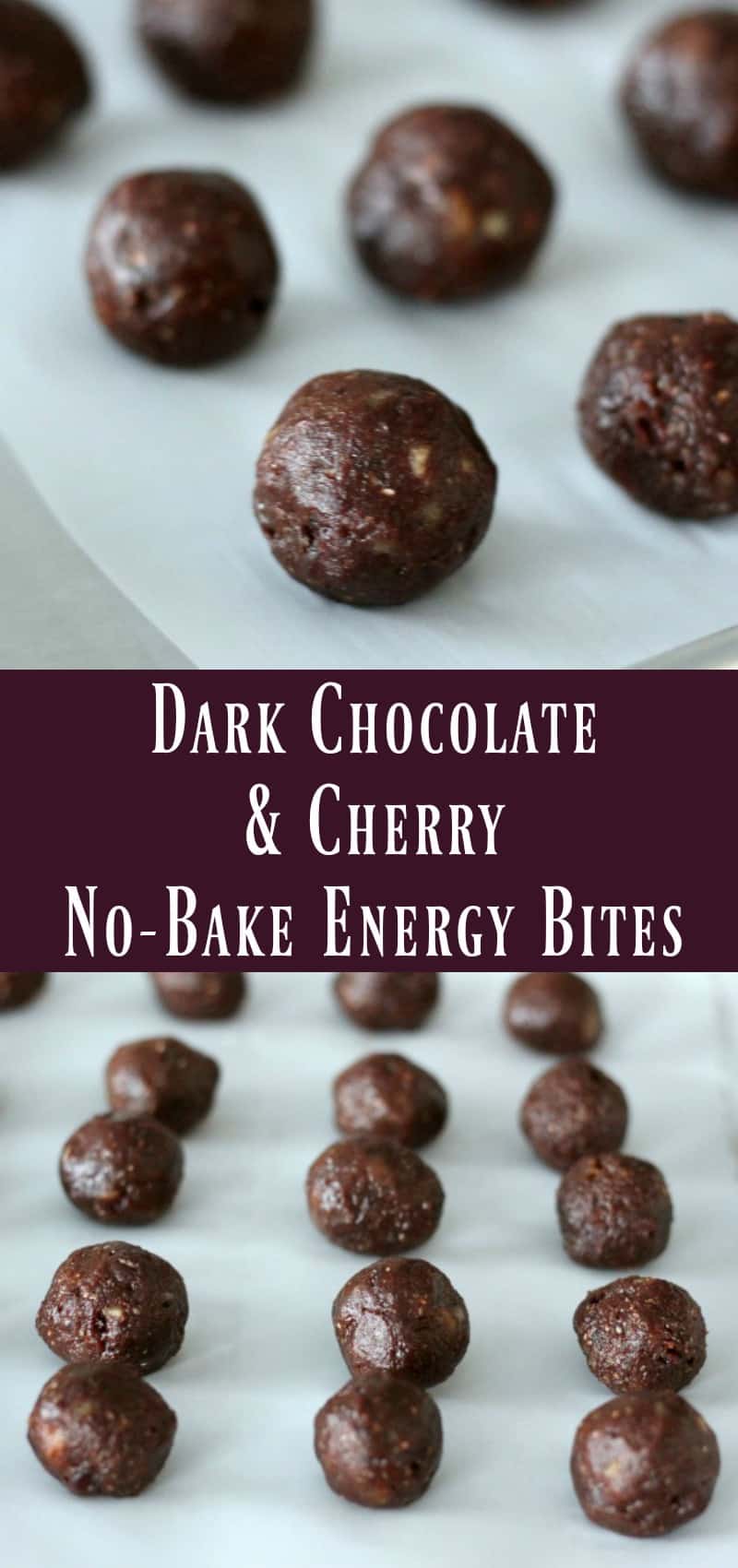 Dark Chocolate and Cherry No-Bake Energy Bites