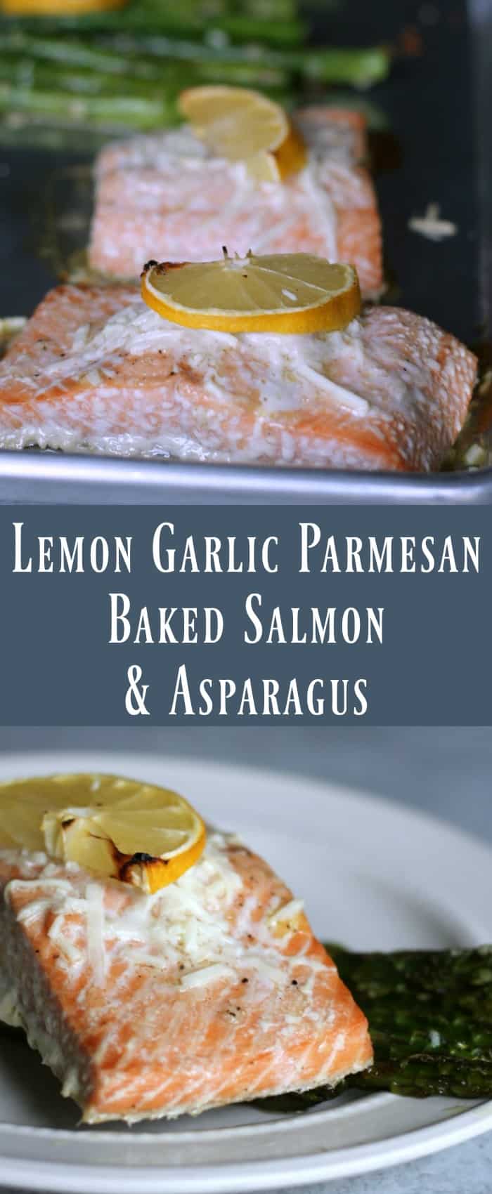 Healthy Baked Lemon Garlic Salmon and Asparagus