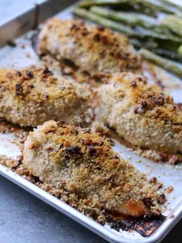 Healthy Baked Walnut Crusted Honey Mustard Chicken