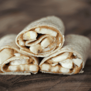 Almond Butter and Banana Snack Wraps