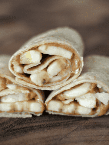 Almond Butter and Banana Snack Wraps