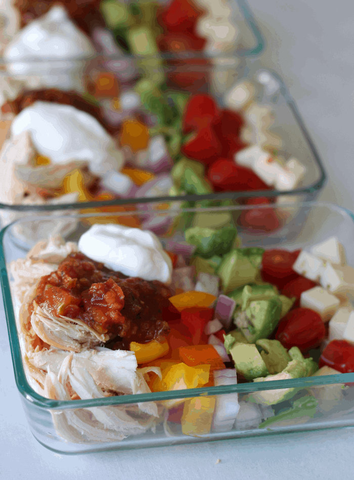 Healthy Chicken Burrito Bowls Meal Prep - All Nutritious