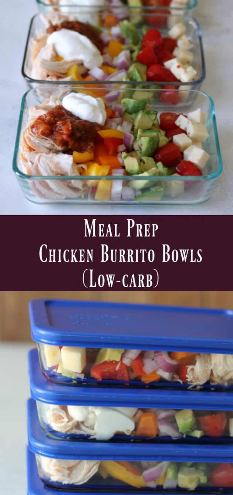 Chicken Burrito Bowl Meal Prep Bowl - Organize Yourself Skinny