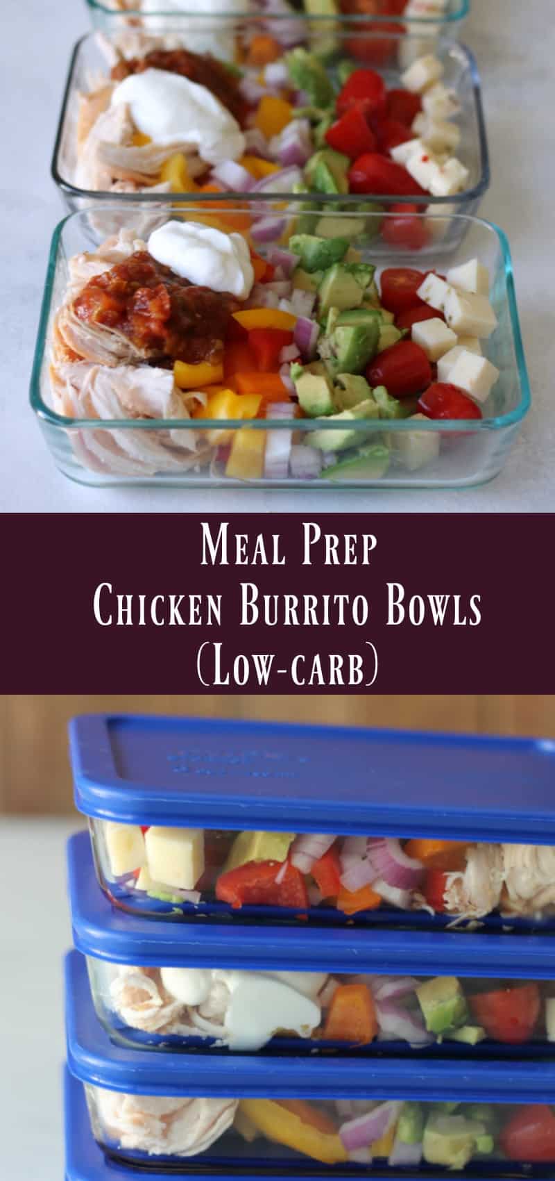 Meal Prep Chicken Burrito Bowls - Creme De La Crumb