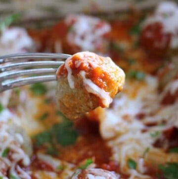 Turkey Pesto Meatballs Baked In Marinara