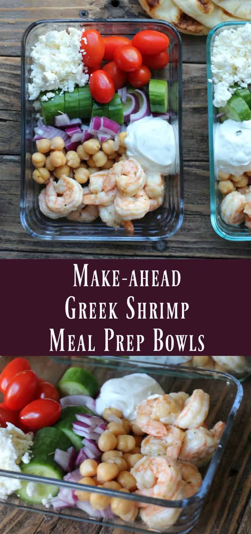 Make-ahead Greek Shrimp Meal Prep Bowls