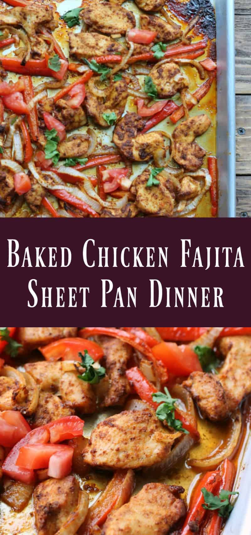 Healthy Baked Chicken Fajita Sheet Pan Dinner