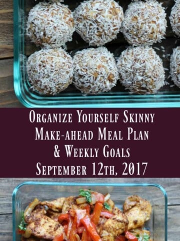 Make-ahead meal plan, weigh in, and weekly goals