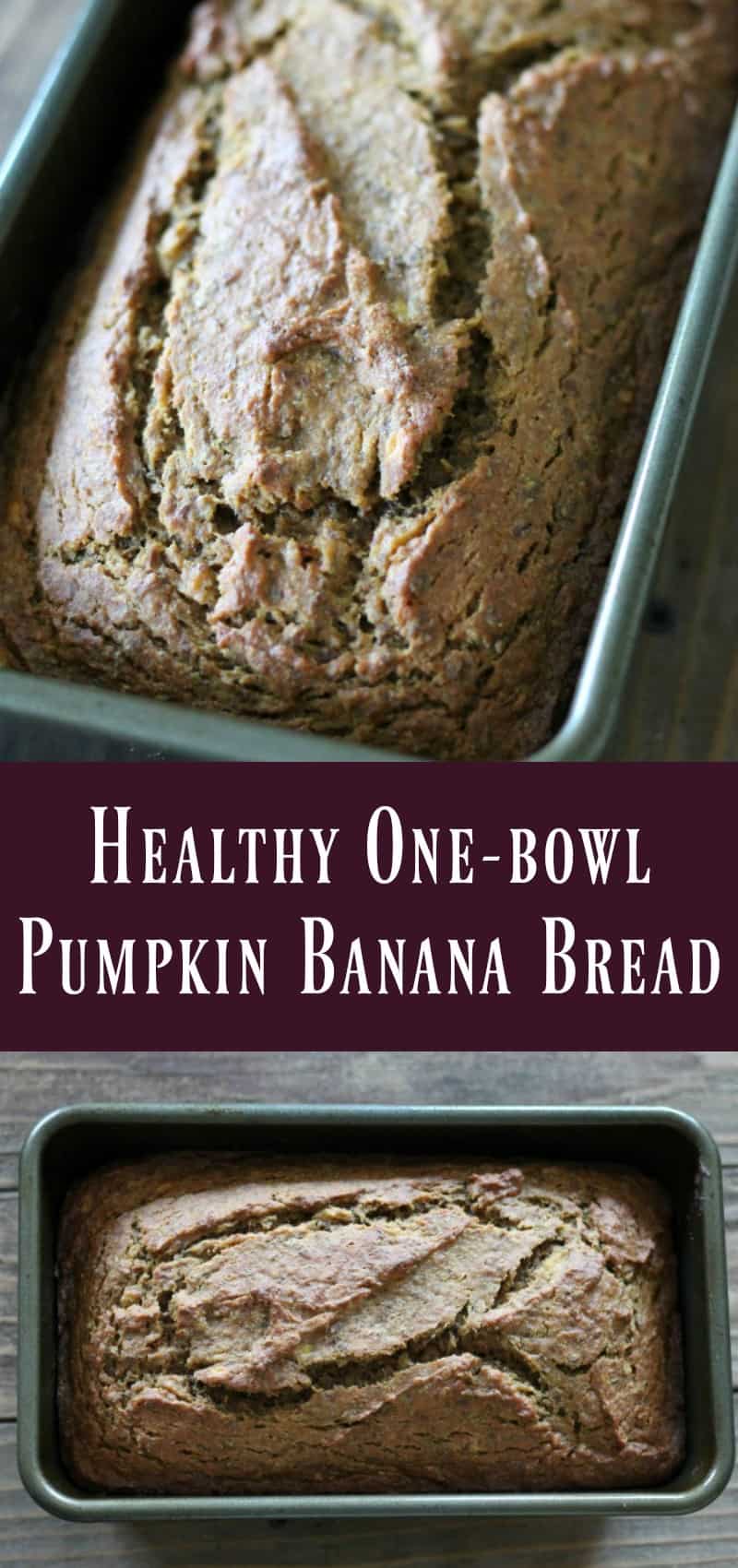 Healthy One-bowl Pumpkin Banana Bread