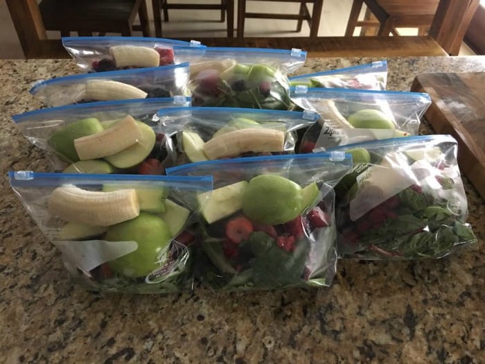 How to make green smoothies freezer kits