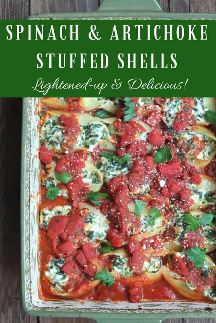 Healthy Spinach and Artichoke Stuffed Shells Recipe