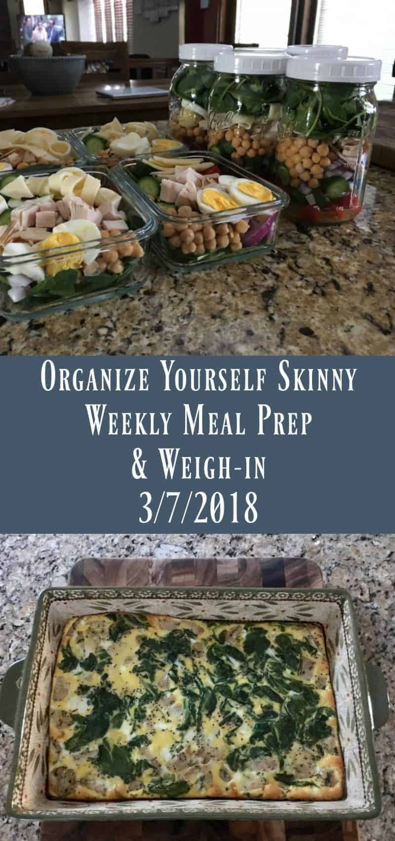 Weekly Meal Prep and Weigh in
