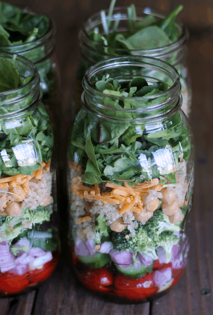 Mason Jar Salad: Greens and Ancient Grains (CoreLife Copycat Recipe) #masonjarsalad