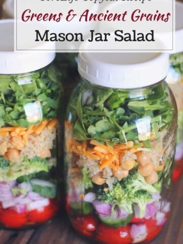 Mason Jar Salad: Greens and Ancient Grains (CoreLife Copycat Recipe) #masonjarsalad