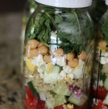 Protein Power Mason Jar Salad - Organize Yourself Skinny