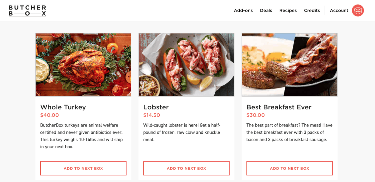 member- exclusive deals for butcher box subscribers